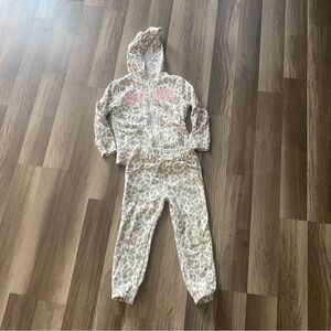 Old Navy Kids Hoodie and Pants Set - Cream and Pink